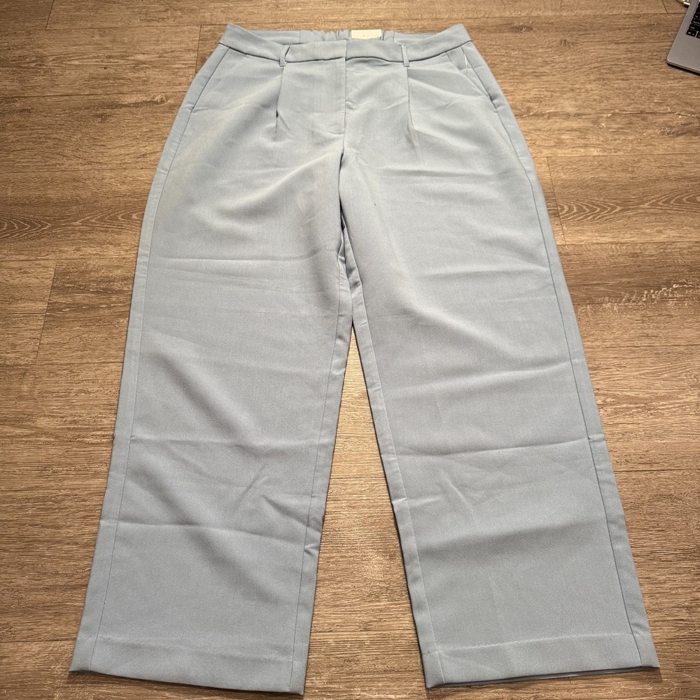 Old Navy Pants Womens XL Blue‎ Taylor Wide Leg Trouser Viscose Blend Baggy 36x30